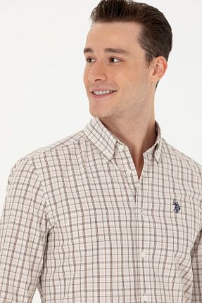 پیراهن بژ مردانه اسلیم U.S. Polo Assn. - کد 834785864