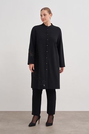 رویه حجاب مشکی زنانه مخلوط پلی استر Aker - کد 862921954