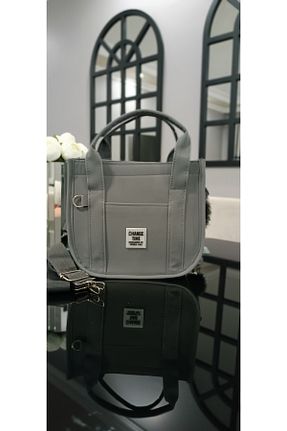 کیف دستی طوسی زنانه سایز متوسط NahitaTyana - کد 862916293