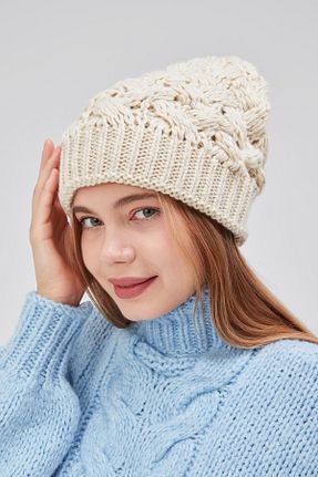 کلاه پشمی نباتی زنانه اکریلیک derikem - کد 862928111