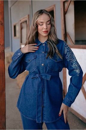 ست گرمکن حجاب آبی زنانه Relaxed Moda Rosa - کد 868915741