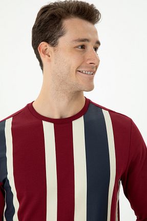 سوئیشرت زرشکی مردانه ساده U.S. Polo Assn. - کد 834786239
