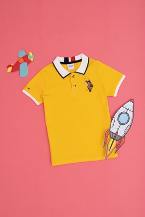 پولوشرت زرد بچه گانه پارچه U.S. Polo Assn. - کد 846120208