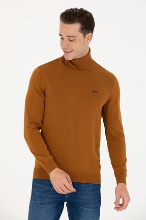 پلیور قهوه ای مردانه ساده U.S. Polo Assn. - کد 834786495