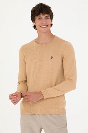 پلیور بژ مردانه ساده U.S. Polo Assn. - کد 828866498