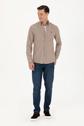 پیراهن بژ مردانه یقه پیراهنی U.S. Polo Assn. - کد 834785664