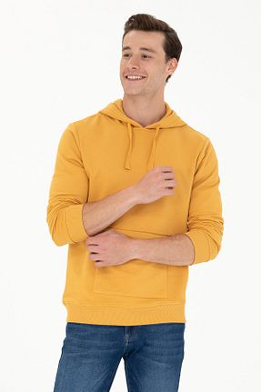 سوئیشرت زرد مردانه ساده U.S. Polo Assn. - کد 828862445