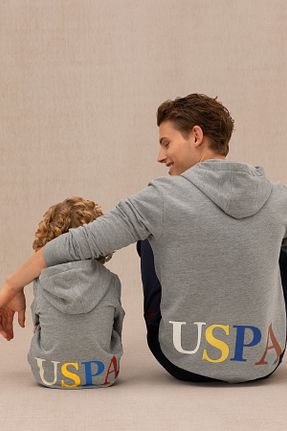 سوئیشرت طوسی مردانه ساده U.S. Polo Assn. - کد 834786652