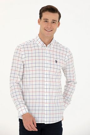 پیراهن سفید مردانه یقه پیراهنی U.S. Polo Assn. - کد 834785636