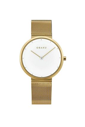 ساعت مچی طلائی زنانه استل (فولاد) Obaku - کد 7110050