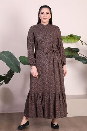 لباس حجاب قهوه ای زنانه سایز بزرگ Ferace - کد 790492418