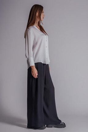 شلوار مشکی زنانه پارچه BRACCAS - کد 841948268