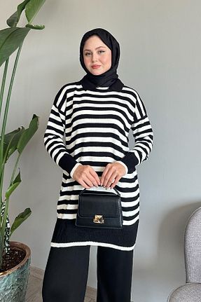 ست بالاتنه و پائین تنه حجاب مشکی زنانه رگولار InStyle - کد 863069168