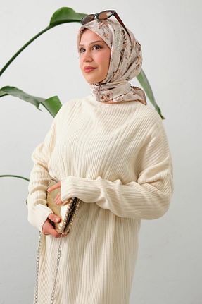 لباس بژ زنانه تریکو lurex moda - کد 863063319