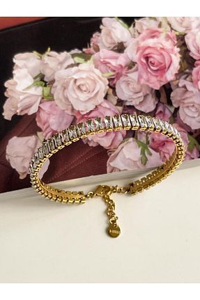 دستبند استیل (فولاد) طلائی زنانه استیل (فولاد) Koprinaco - کد 826472376