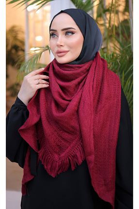 شال زرشکی زنانه اکریلیک Stella Eşarp - کد 863085900