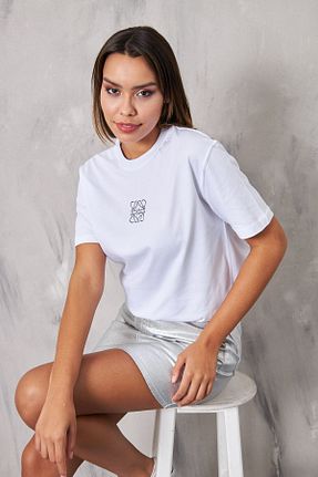 تیشرت سفید زنانه اورسایز The Champ Clothing - کد 827223874