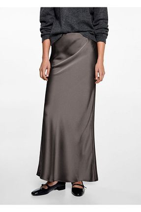 دامن طوسی زنانه پارچه MANGO Teen - کد 856075984