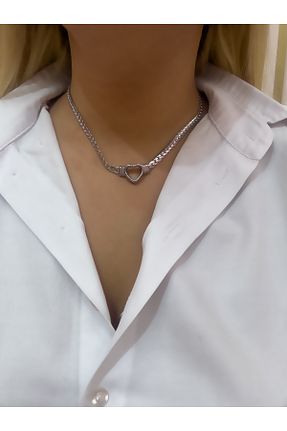 گردنبند استیل ( فولاد ) زنانه استیل ضد زنگ Hicrans Takı - کد 863089612