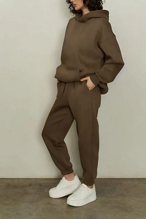 ست گرمکن خاکی زنانه پنبه پلی استر ruNadeS - کد 852651303