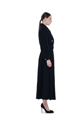 ست بالاتنه و پائین تنه مشکی زنانه بافتنی miha Hicran Önal - کد 655246842