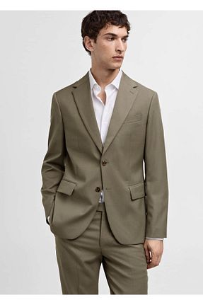 کت سبز مردانه اسلیم MANGO Man - کد 837362346