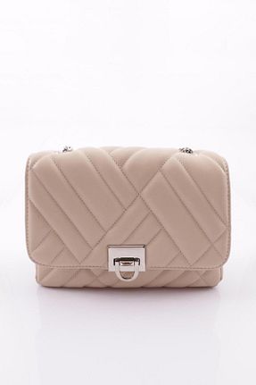 کیف دوشی بژ زنانه چرم خالص Dgn - کد 673098890