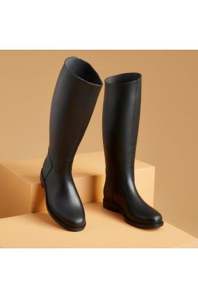 چکمه مشکی مردانه چرم مصنوعی Decathlon - کد 358098056