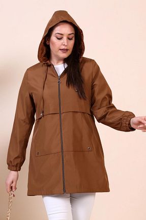 ترنچکت حجاب قهوه ای زنانه پلی استر Ferace - کد 641165833