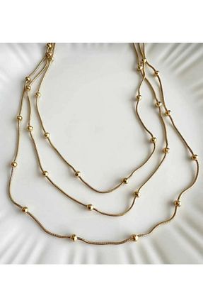 گردنبند استیل ( فولاد ) طلائی زنانه استیل (فولاد) Glintist - کد 863114083