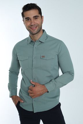 پیراهن سبز مردانه اسلیم فیت Cordial - کد 863126762