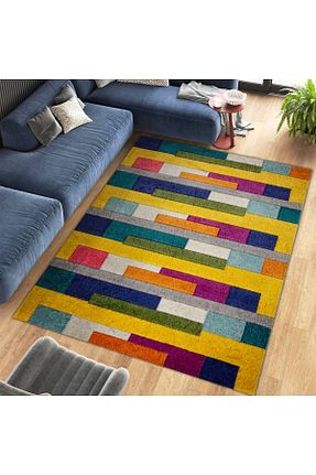 فرش رنگی قابل شستشو Rugs Modern Halı - کد 863132699
