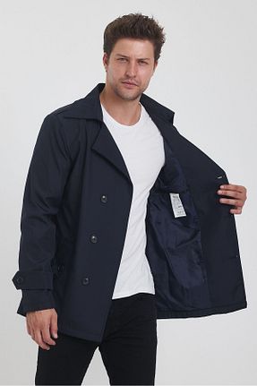 ترنچکت سرمه ای مردانه آستر دار TREND KOMBİN - کد 846532900