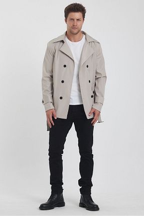 ترنچکت بژ مردانه آستر دار TREND KOMBİN - کد 846532837