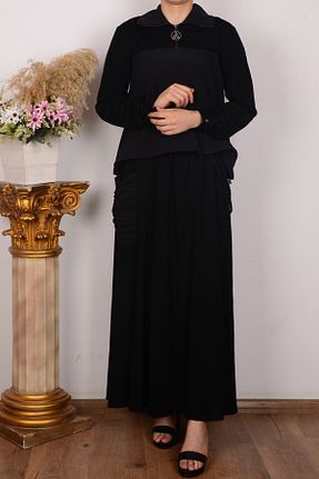 ست بالاتنه و پائین تنه مشکی زنانه بافت Armine - کد 863132805