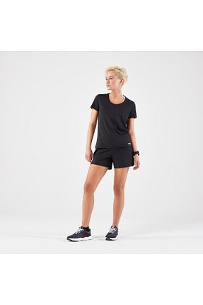 تیشرت اسپرت مشکی زنانه رگولار Decathlon - کد 810038456
