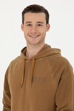 سوئیشرت قهوه ای مردانه ساده U.S. Polo Assn. - کد 834787467