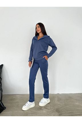 ست بالاتنه و پائین تنه آبی زنانه بافتنی CHOKOSH BUTİK - کد 863200796