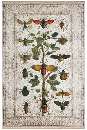 فرش بژ قابل شستشو Rugs Modern Halı - کد 863186939