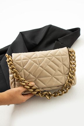 کیف دوشی قهوه ای زنانه چرم مصنوعی İAMBTŞY - کد 863187001
