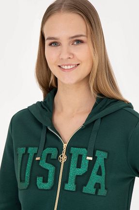 سوئیشرت سبز زنانه چاپی U.S. Polo Assn. - کد 863305388