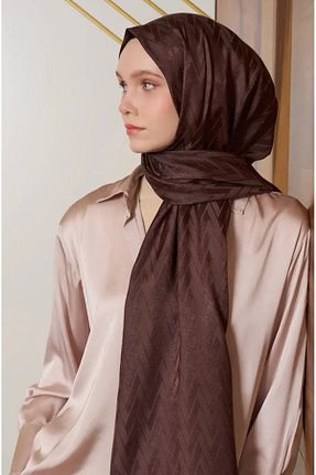 شال قهوه ای زنانه ابریشم Jakar - کد 863186776