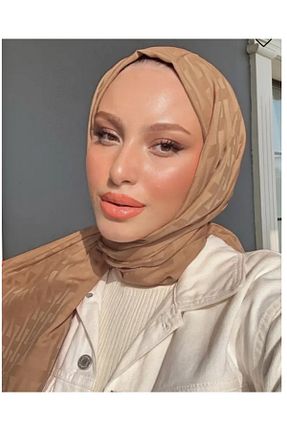 شال قهوه ای زنانه ابریشم Jakar - کد 863193185