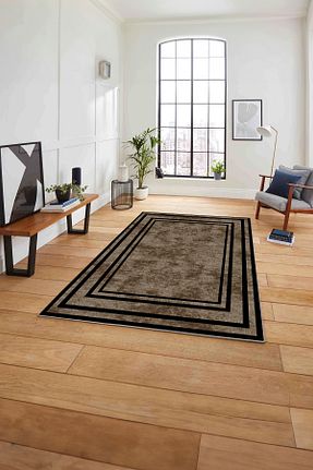 فرش قهوه ای قابل شستشو Napoli Home - کد 863204991