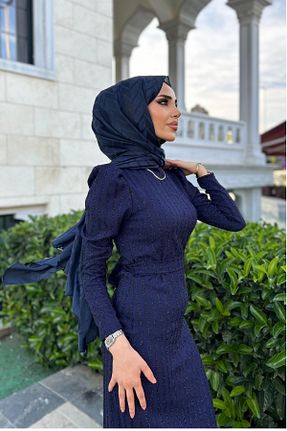 لباس حجاب سرمه ای زنانه اسلیم MEDO - کد 849360450