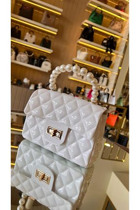 کیف دوشی سفید زنانه چرم مصنوعی KRISTE BELL - کد 863217454