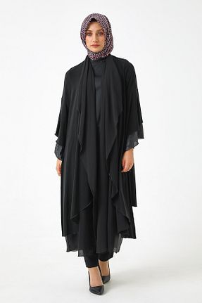کلاه و ابایا مشکی زنانه بافتنی Setrms - کد 863263732