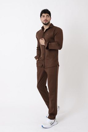 ست بالاتنه و پائین تنه قهوه ای مردانه بافتنی Stilkombin - کد 863262028