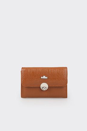 کیف پول قهوه ای زنانه چرم مصنوعی Elle - کد 863289344