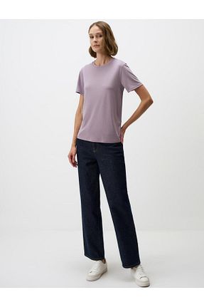 تیشرت بنفش زنانه Straight Jimmy Key - کد 859543175